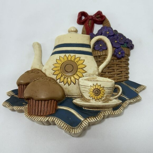 Vintage Home Interior 3D Bakery Shop Wall Hang Deco Retro Rustic Pie Tea Coffee - Picture 4 of 12